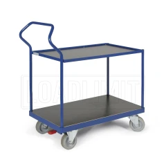 ergonomischer Tischwagen | ERGOTRUCK mit 2 Ladeflächen, 850 × 500 mm